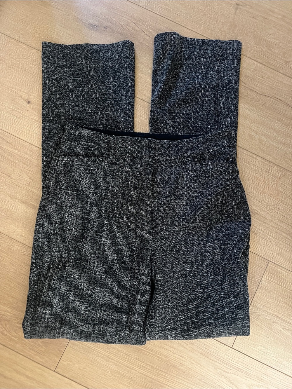 Express Straight-Leg Textured Black Gray Dress Pants